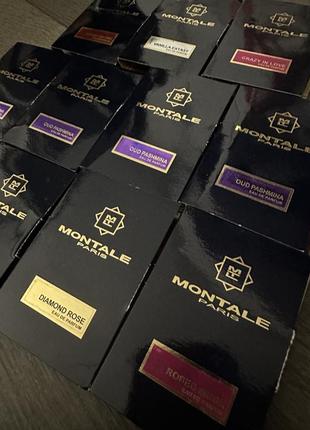 Набор лот пробник пробников montale roses musk vanilla wood oud rose diamond4 фото