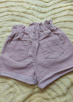 Вельветовые шорты zara 3-4 года