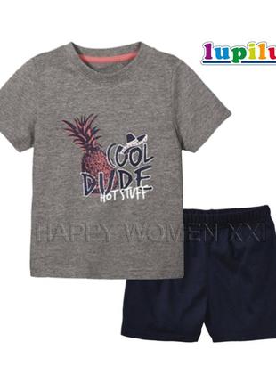 1-2 р літня піжама для хлопчика домашній костюм футболка шорти трикотажні бавовняні відпочинок пляж1 фото