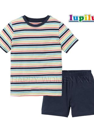 1-2 р літня піжама для хлопчика домашній костюм футболка шорти трикотажні бавовняні відпочинок пляж