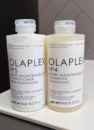 Набір olaplex no.4 та no.5 шампунь та кондиціонер bond maintenance shampoo and conditioner, по 100 мл1 фото