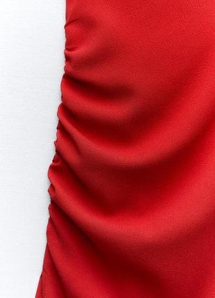 Платье красное єффектное шикарное корсетного типа zara10 фото