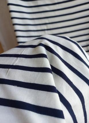 Трикотажная легенькая макси миди юбка пляжная летняя в полоску3 фото