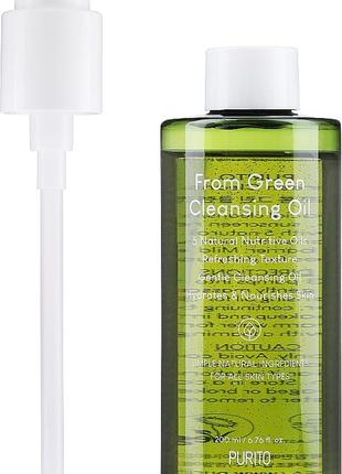 Гідрофільна олія із зеленим чаєм purito from green cleansing oil1 фото