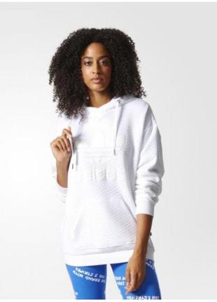 Adidas trefoil hoodie оригінальна фірмова кофта оверсайз худі світшот жіноча xs-s-m3 фото