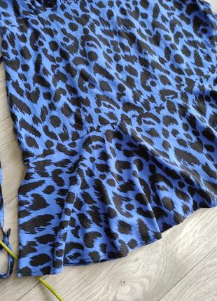 Шикарне натуральне плаття літнє рюша актуальний принт натуральне8 фото