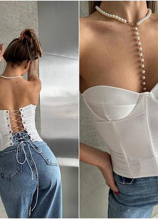 Корсет со шнуровкой из шелка и люрекса кроп топ с открытыми плечами корсет с чашками...