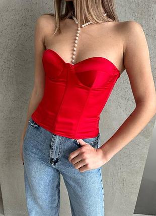 Корсет со шнуровкой из шелка и люрекса кроп топ с открытыми плечами корсет с чашками...