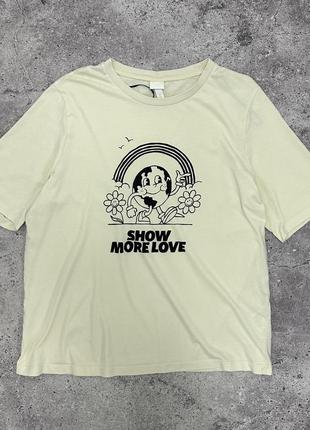 Show more love женская оверсайз футболка h&amp;m