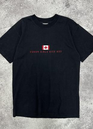 Винтажная футболка с нашивкой yukon girls юконские девушки канада