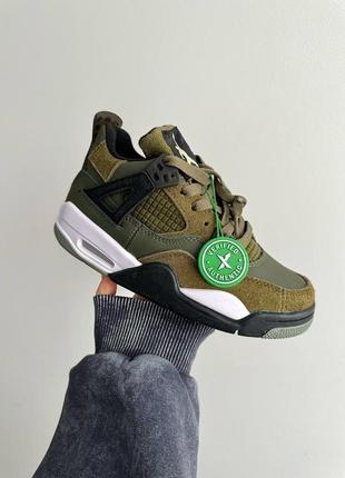 Кроссовки nike air jordan 4 retro «&nbsp;craft olive&nbsp;» premium4 фото