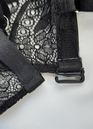 Кружевное белье бюстгальтер с треугольными чашками портупея, размер 70d