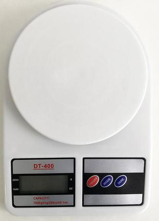 Весы кухонные электронные domotec sf-400 с lcd дисплеем белые до 10 кг3 фото