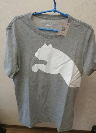 Футболка puma logo tee пума размер s nike adidas