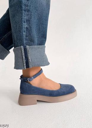 Sale premium! женские синий туфли на каблуке весенне осенние весна осень9 фото