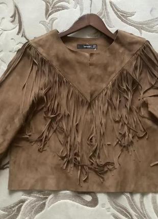Кожаная замшевая куртка hallhuber cos zara h&m massimo dutti