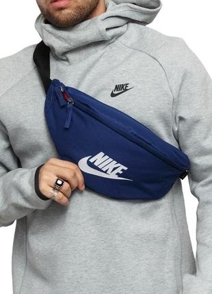 Поясна сумка nike heritage hip pack belt bag blue