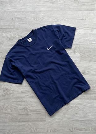 Винтажная футболка nike vintage swoosh logo washed t-shirt blue