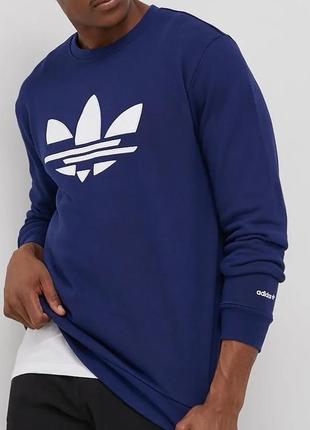 Лімітований світшот adidas Soft adicolor shattered trefoil sweatshirt blue