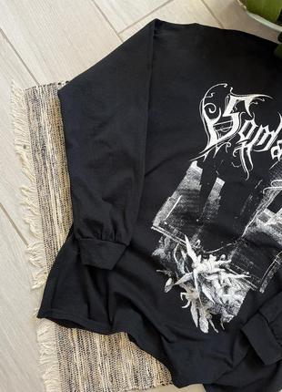 Рок лонгслив rock longsleeve лонгслив с большими логотипом мерч рок группы4 фото