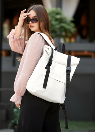 Топ! крутой рюкзак sambag rolltop milton белый1 фото