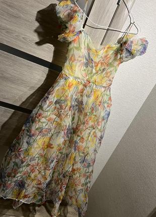 Нежное  платье в цветы 🌿3 фото