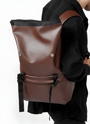 Топ! класичний рюкзак sambag rolltop milton шоколад5 фото