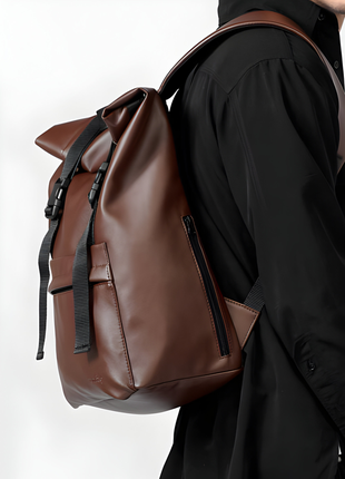 Топ! классический рюкзак sambag rolltop milton шоколад3 фото