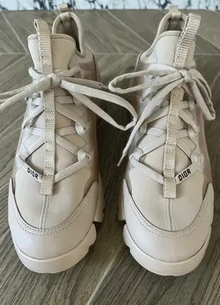 Dior d-connect sneakers оригинал италия бежевые кроссовки сникеры3 фото