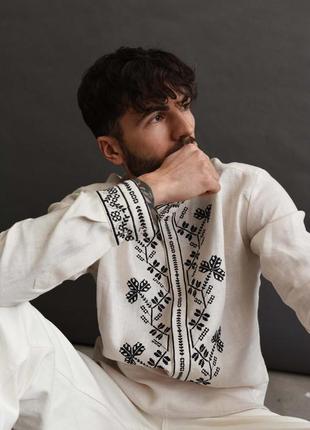 Вишиванка чоловіча мережка айворі