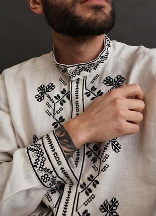 Вишиванка чоловіча мережка айворі