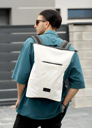 Топ! класичний рюкзак sambag rolltop x білий2 фото