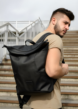 Топ! вишуканий рюкзак sambag rolltop x чорний4 фото