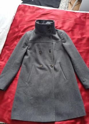 Крутое итальянское женское пальто шерсть натупательное базовое идеальное состояние benetton4 фото