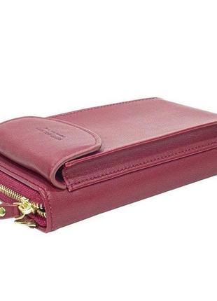 Женский кошелек baellerry n8591 red сумка-клатч для телефона денег банковских карт4 фото