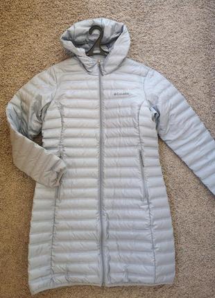 Весняна подовжена куртка пальто columbia flah forward™ long down jacket розмір l1 фото