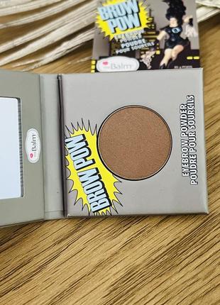 Оригінал тіні для брів thebalm browpow eyebrow powder light brown оригинал тени для бровей3 фото