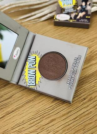 Оригінал тіні для брів thebalm browpow eyebrow powder dark brown оригинал тени для бровей2 фото