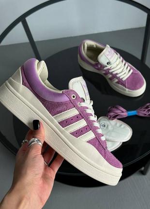 Жіночі кросівки фіолетові adidas campus bad bunny purple