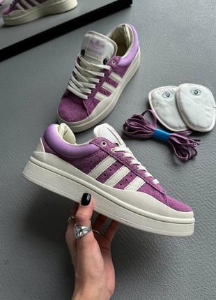 Женские кроссовки фиолетовые adidas campus bad bunny purple6 фото
