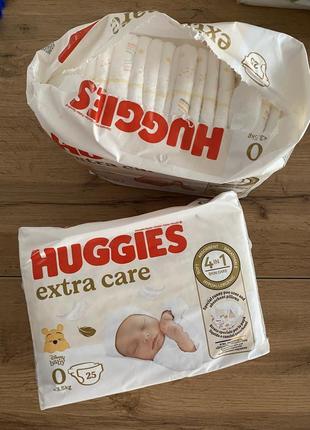 Підгузки huggies extra care 0 (до 3.5 кг)1 фото