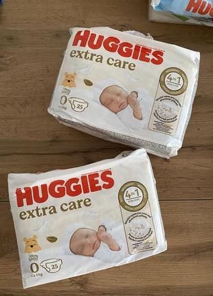 Підгузки huggies extra care 0 (до 3.5 кг)2 фото