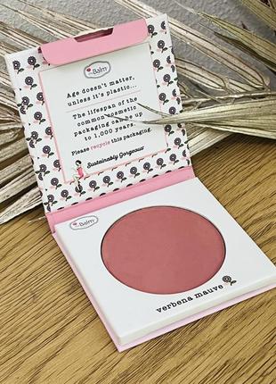 Оригінал румʼяна thebalm sustainably gorgeous botanical blush single blush verbena mauve2 фото