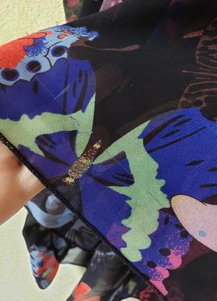 Новая итальянская блуза оверсайз принт  "разноцветные бабочки"10 фото
