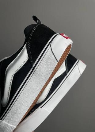 Жіночі кеди кросівки  чорні з білим vans knu skool black white2 фото