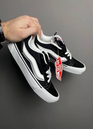 Жіночі кеди кросівки  чорні з білим vans knu skool black white7 фото