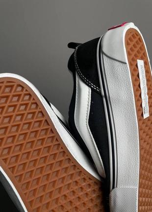 Жіночі кеди кросівки  чорні з білим vans knu skool black white3 фото