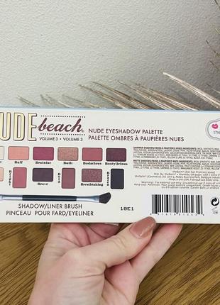 Оригінал thebalm nude beach eyeshadow palette палетка теней5 фото
