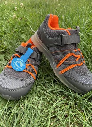 Стильные детские кроссовки кеды серые с оранжевым сша1 фото