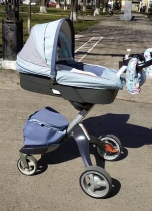 Коляска stokke xplory v3 2in1, люлька та прогулянковий блок7 фото